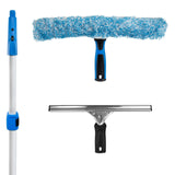 Unger Professional Connect and Clean Total Pro Cleaning Kit, All-in-One Household Window Washing with Streak-Free Results, Includes 12” Squeegee, 14”