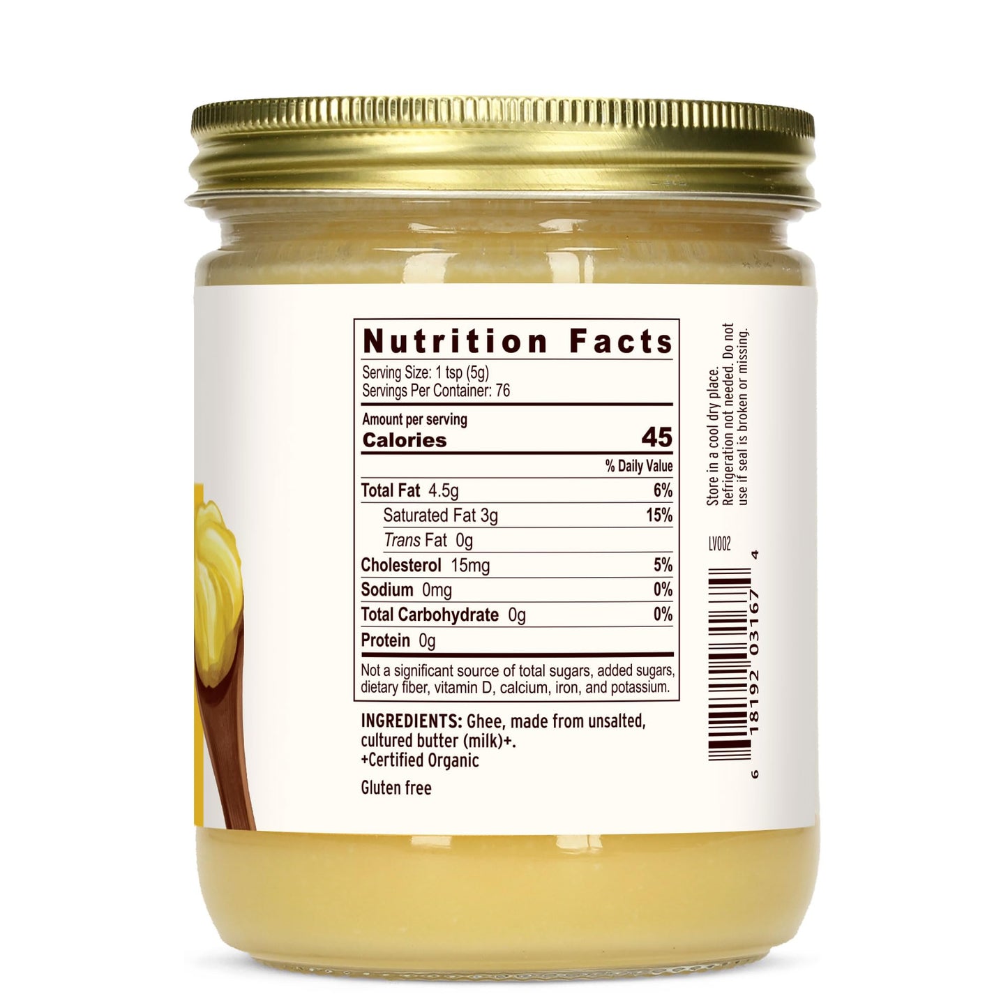 Banyan Botanicals Grass-Fed Ghee - Original Cultured Organic Ghee (Clarified Butter) - Tasty Oil & Butter Alternative for Cooking & Baking - 13.4 oz