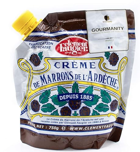 Clement Faugier Chestnut Spread From France 26.4oz | Chestnut Jam Pouch | Creme De Marron Chestnut Puree | Chestnut Paste French | Gourmet Chestnut