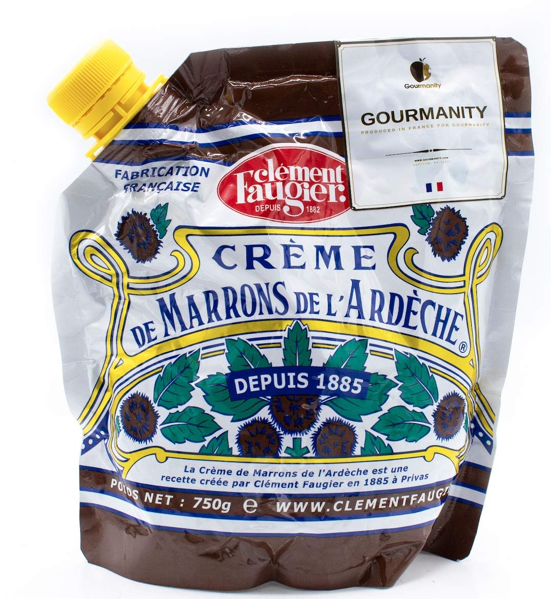 Clement Faugier Chestnut Spread From France 26.4oz | Chestnut Jam Pouch | Creme De Marron Chestnut Puree | Chestnut Paste French | Gourmet Chestnut