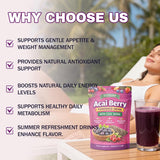 Acai Berry Powdered Drink with Chia Seeds - Superfood Blend Rich in Antioxidants