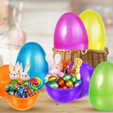 SpringFlower 12 PCS Jumbo Easter Eggs, 10" Large Plastic Easter Eggs for Easter Egg Hunt, Empty Easter Eggs for Filling Treats, Basket Stuffers