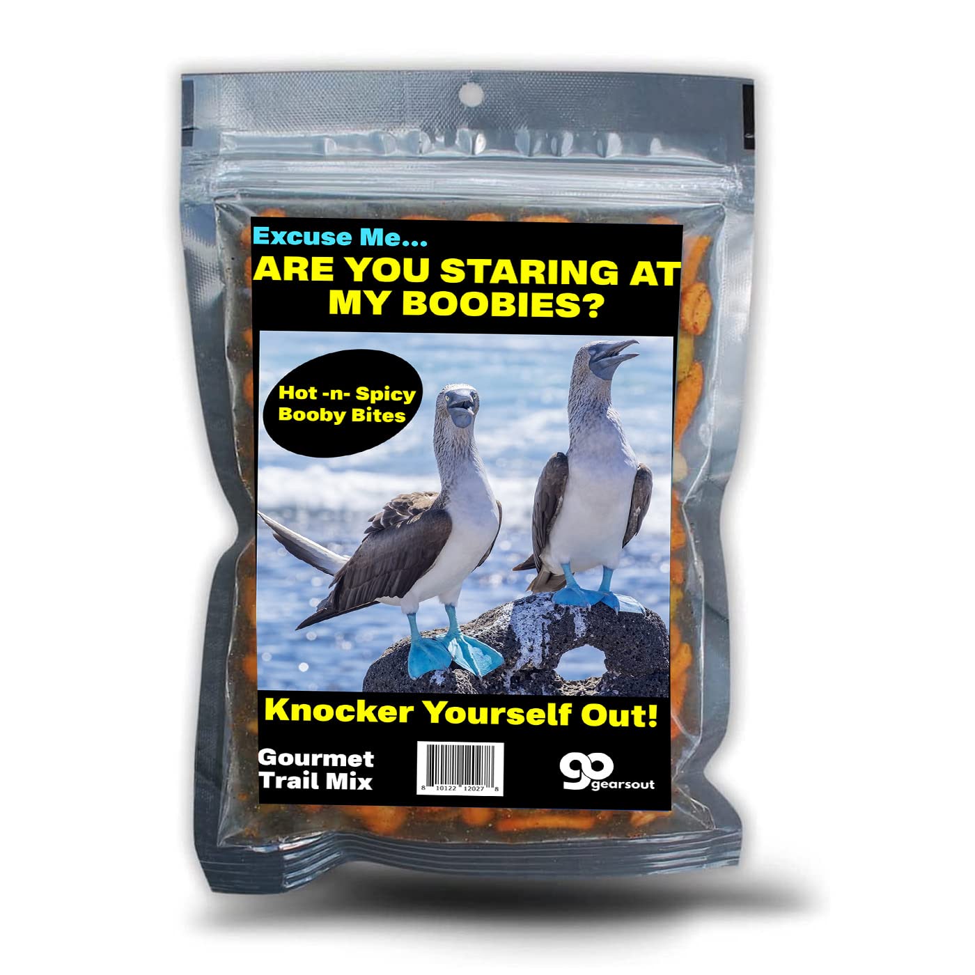 Staring at My Boobies Snack Blend - Funny Snack Gifts for Mens Stockings - Blue-Footed Boobi Gag Gift for Bird Watchers - Funny Food Gift