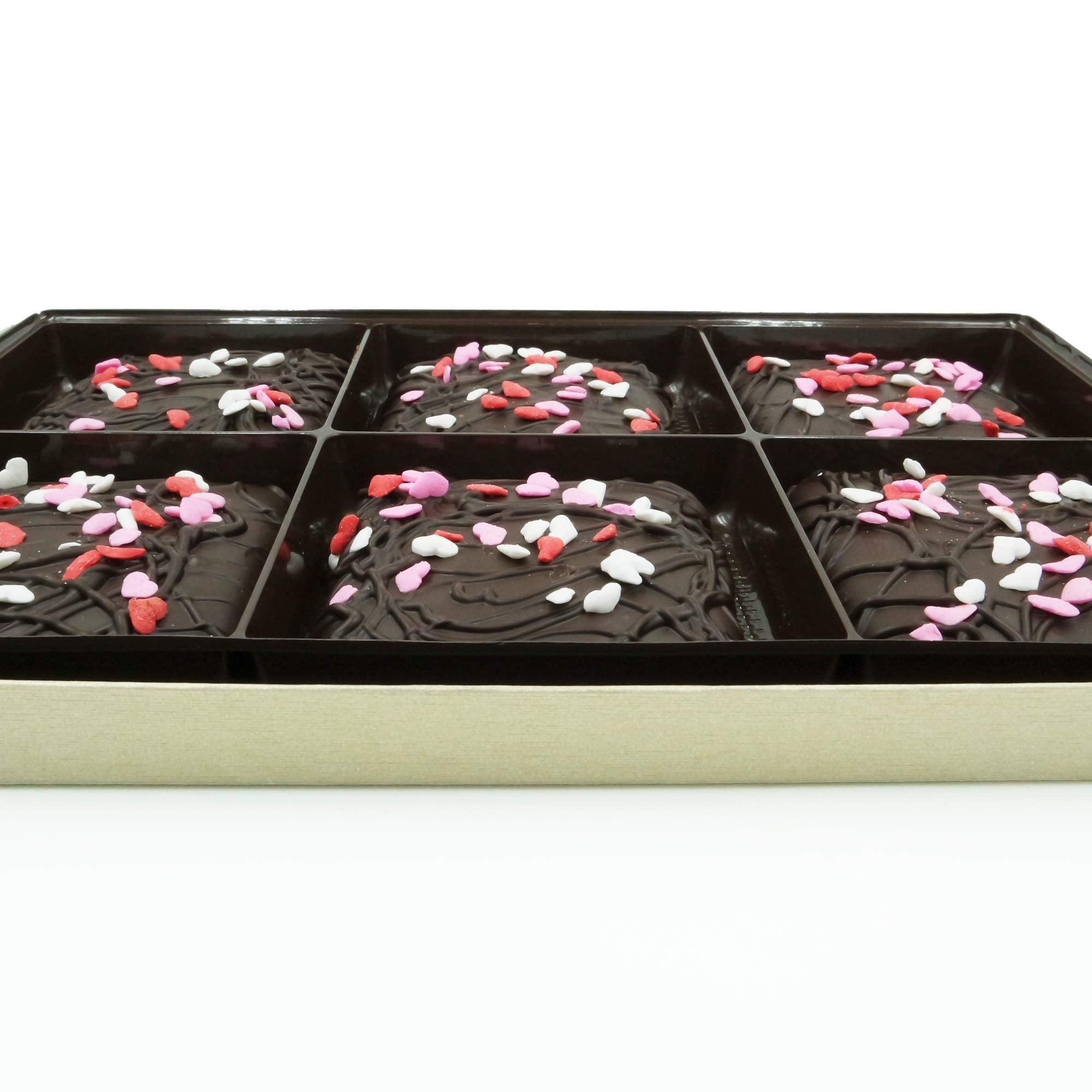 Philadelphia Candies Valentine's Day Hearts Gift, Dark Chocolate Covered Graham Crackers, 6 Ounce