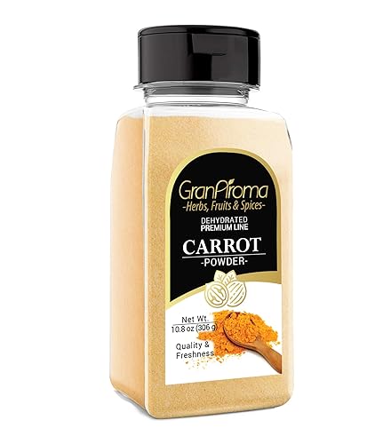 GranAroma Carrot Powder, Smoothies & Juices, Slightly Sweet (10.8 Ounce)