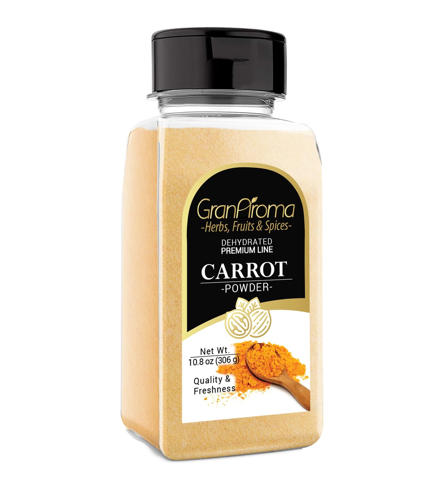 GranAroma Carrot Powder, Smoothies & Juices, Slightly Sweet (10.8 Ounce)