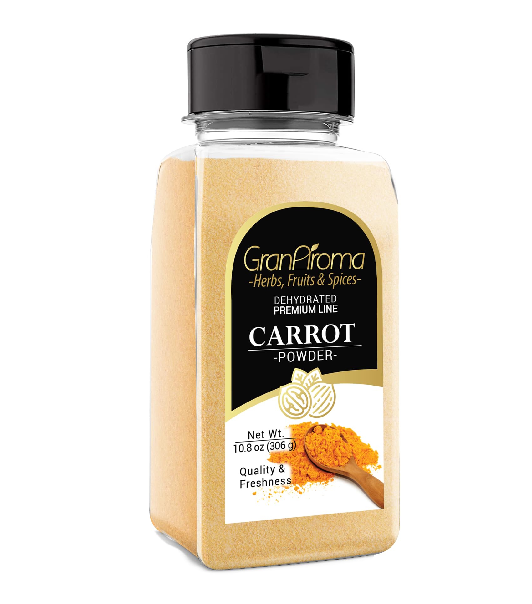 GranAroma Carrot Powder, Smoothies & Juices, Slightly Sweet (10.8 Ounce)