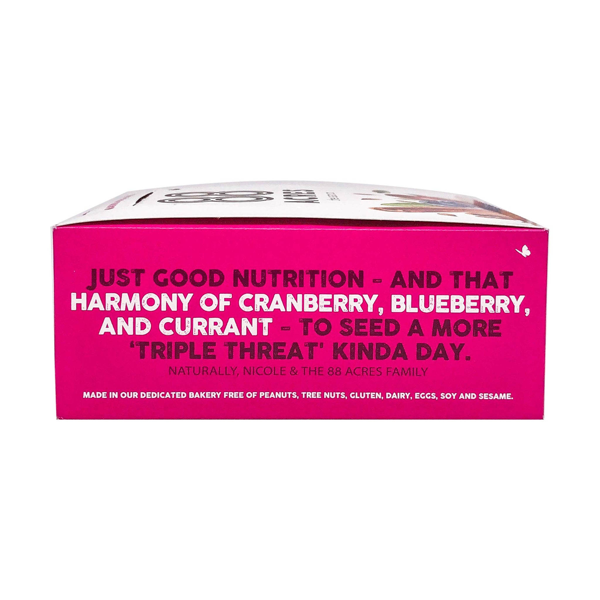 88 Acres Granola Bars, Triple Berry Crumble, 9 Count, School Safe, Allergen Free Seed & Oat Snack Bar, Gluten & Nut Free, Vegan, Non-GMO & Kosher