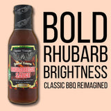 Croix Valley Rhubarbecue™ BBQ Sauce - 3 Pack (12 oz Glass Bottles) - Fresh Rhubarb Sweet-Tart Balance - Gluten-Free, No MSG, No High Fructose Corn