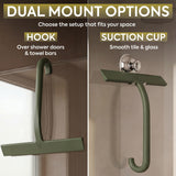 GÜTEWERK Shower Squeegee for Glass Doors - Bathroom Squeegee for Shower Glass & Tile Walls, Streak-Free & No-Squeak Silicone Blade, Stainless Steel