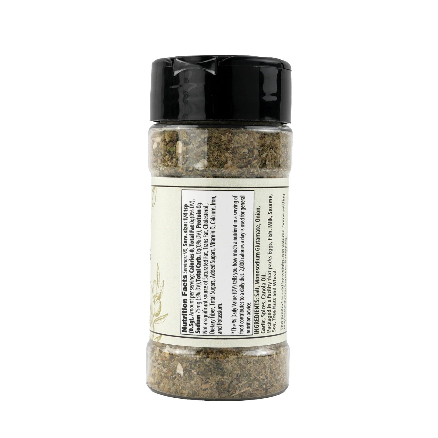 Olive & Vine Total Seasoning, Balanced Flavor, For Grilling & Roasting, Rich Tradition, Authentic Taste, For Global Recipes (3.2 Ounce)