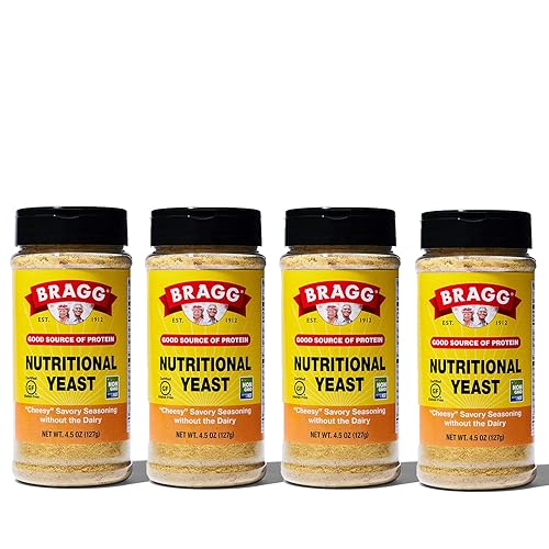 Bragg Nutritional Yeast Seasoning - Vegan, Gluten Free Cheese Flakes - Good Source of Protein & Vitamins - Nutritious Savory Parmesan Cheese
