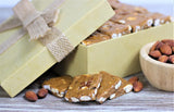 Gourmet Almond Brittle Gift Box - by Its Delish | Handmade Old-Fashioned Style | Beautiful & Delicious Square Pieces 16 Oz Almond Brittle | Christmas