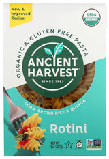 Ancient Harvest Organic Quinoa Pasta, Rotelle, 8 Ounce (Pack of 12)