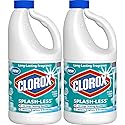 Clorox Splash-Less Bleach, Clean Linen Scent, 55 Ounces, 2 Pack (110 Ounces Total), Real Bleach Made Simple™