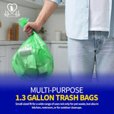 Pet Fit For Life 1.3 Gal Leak-Proof Wastebasket Liners - 3-Pack of 10 Small Bags for Dog Droppings, Lawn, Garage, Home, Office, Restroom - Small Trash