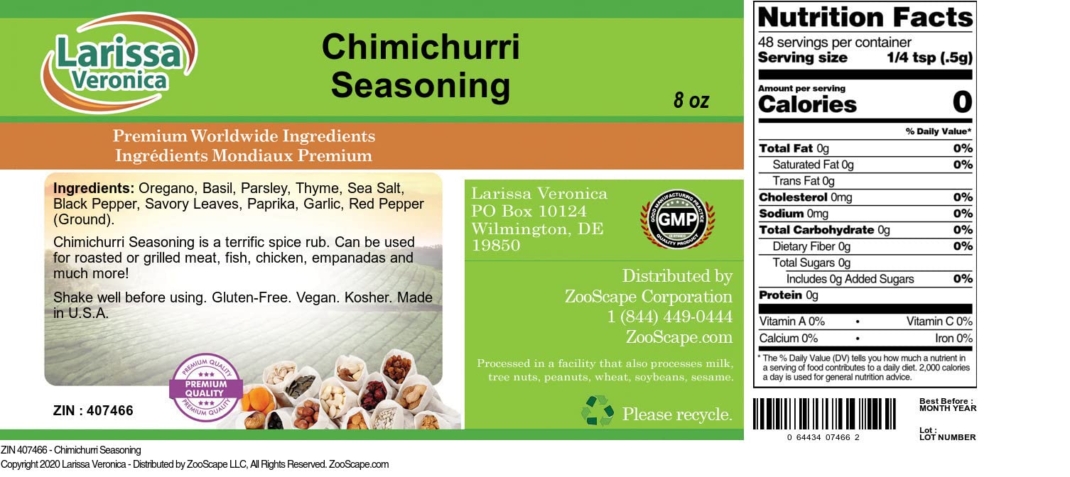 Chimichurri Seasoning (8 oz, ZIN: 407466) - 3 Pack