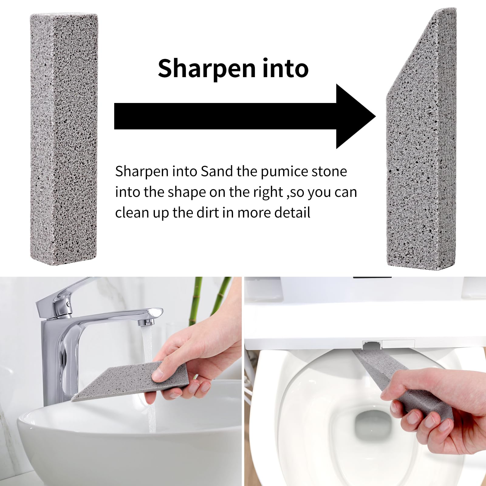 25 Pieces Pumice Stone Toilet Bowl Cleaner, Pumice Scouring Stick Remove Hard Water Ring in Toilet, Pumice Stones for Cleaning, Household, Bath