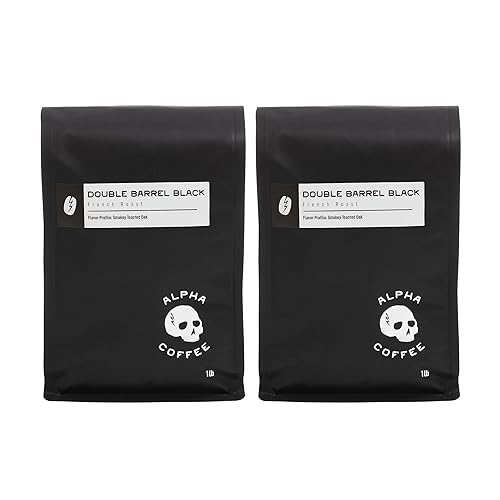 Alpha Coffee - Double Barrel Black - 16 oz. Premium Gourmet Craft Dark/French Roast Coffee | Veteran Owned - Specialty Small Batch Roasted Coffee