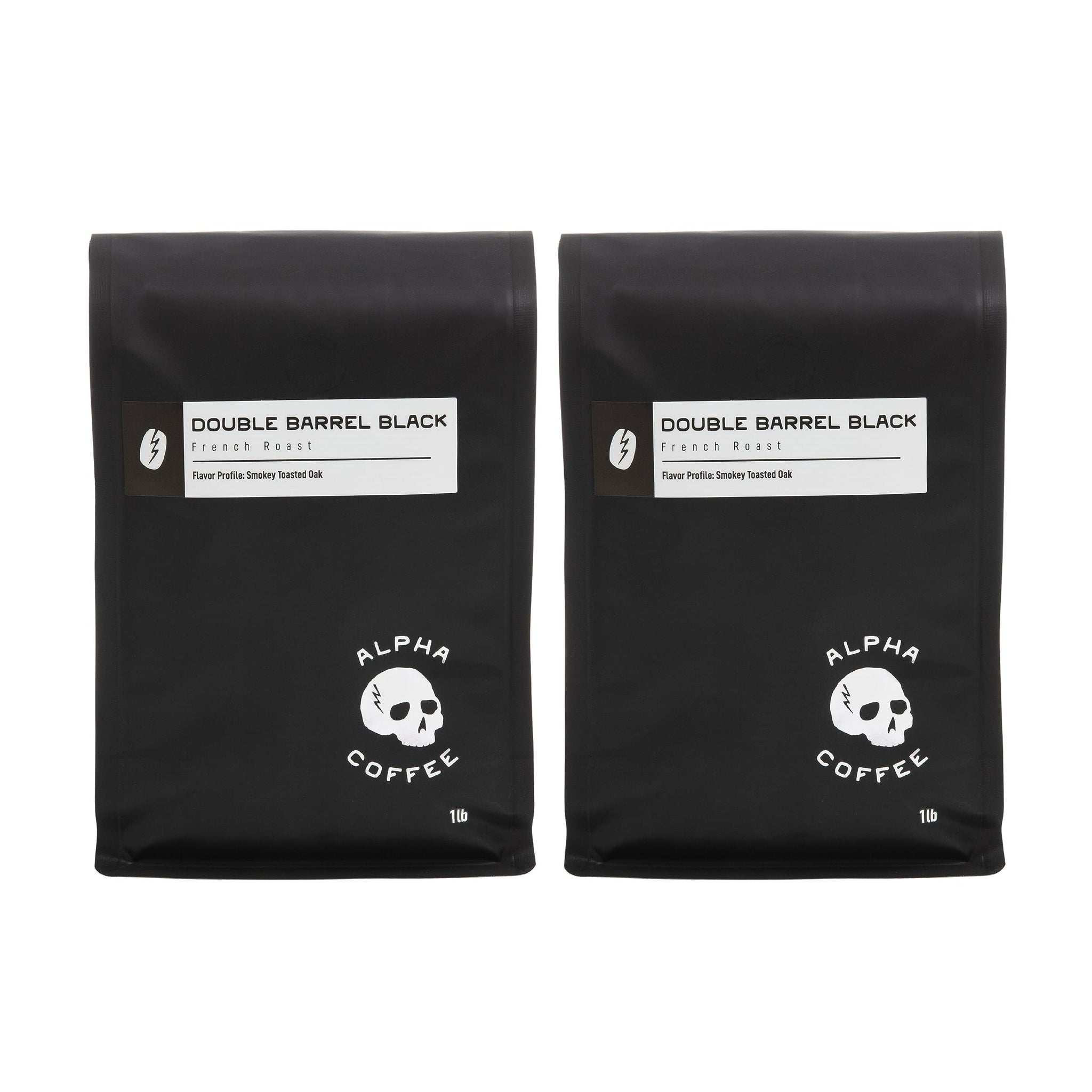 Alpha Coffee - Double Barrel Black - 16 oz. Premium Gourmet Craft Dark/French Roast Coffee | Veteran Owned - Specialty Small Batch Roasted Coffee