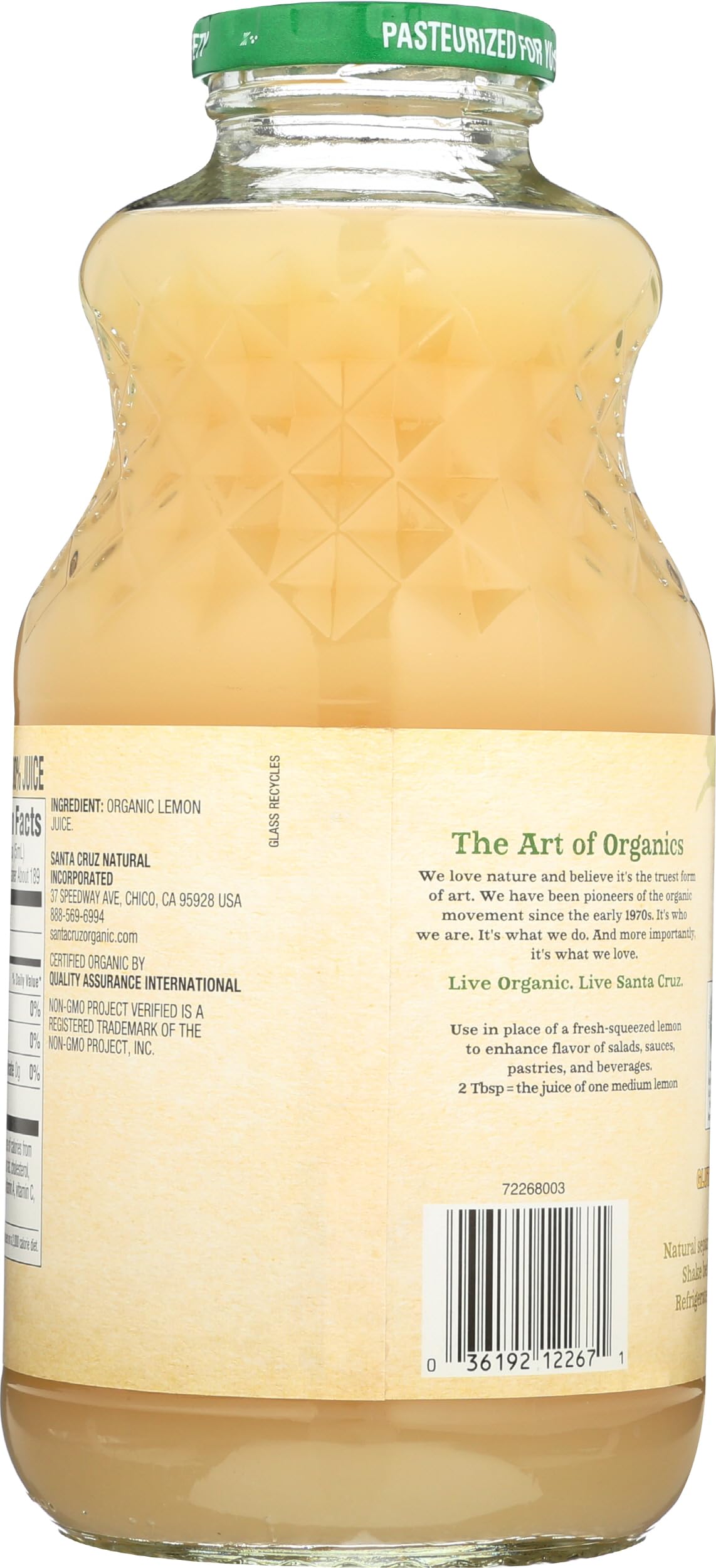 Santa Cruz Organic 100% Pure Lemon Juice, 32 fl oz (Pack of 1)