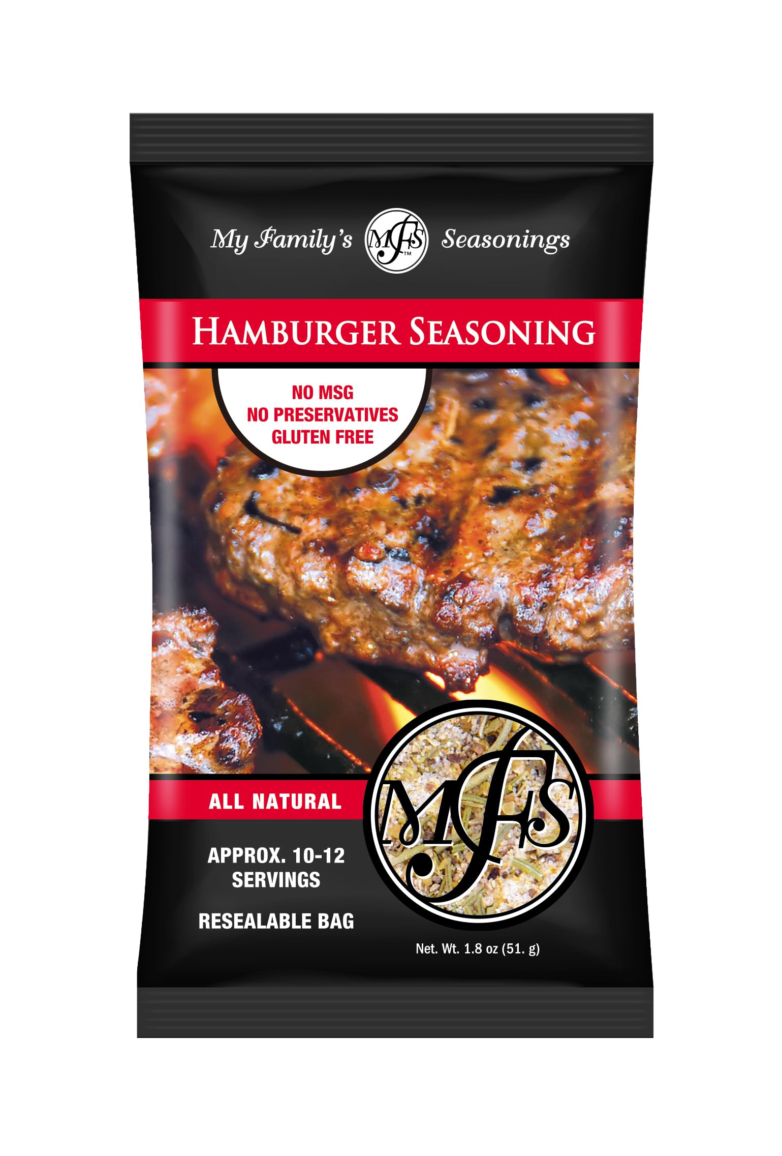 My Family's Seasonings, Inc Hamburger, 1.8 Ounce (Pack of 1)
