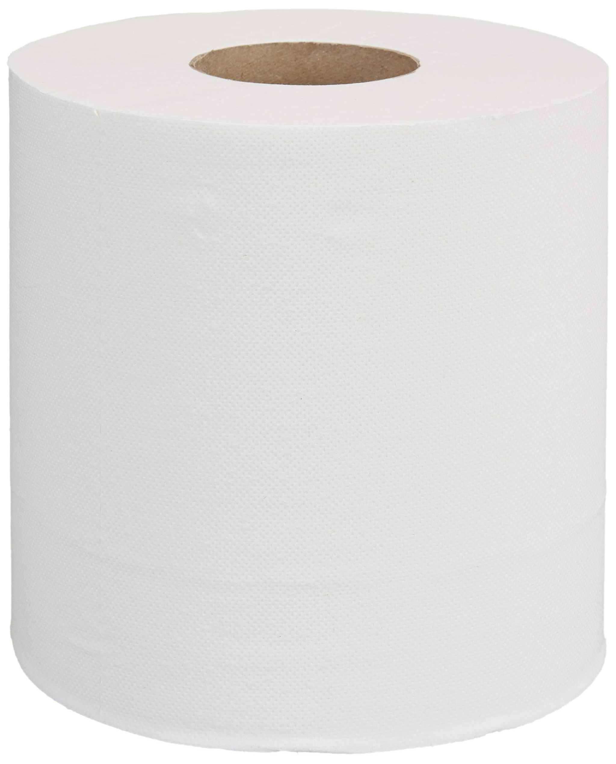 AmazonCommercial 2-Ply Soft, Absorbent Centerpull Paper Towels Compatible with Universal Dispensers, FSC Certified, 7.6 x 9 in, 6 Rolls, 600 Towels