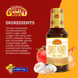 Country Bob's - Sweet Honey Barbecue Sauce - 18 oz (Pack of 2)