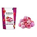 Sconza Triple Berry Freeze-Dried Berries Covered in Yogurt Flavored Crème, Strawberry Blueberry Raspberry Candy Snack, Resealable Bag, 18 oz