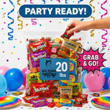 Big Mama Bulk Assorted Gummy Sour Candy Variety 15 lb Individually Wrapped