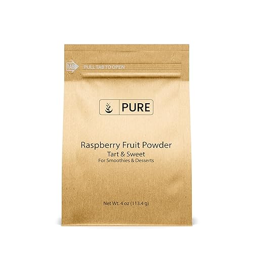 Pure Original Ingredients Raspberry Fruit Powder (4oz) Gluten-Free, Great in Smoothies & Desserts
