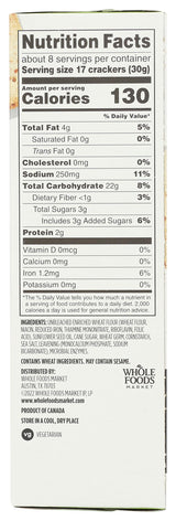 365 by Whole Foods Market, Thin Wheat Square Crackers, 8 OZ