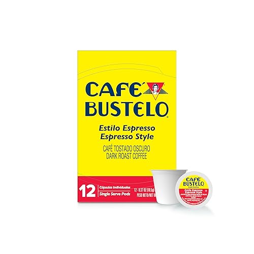 Café Bustelo Espresso Style Dark Roast, Single Serve Coffee Pods, 12 Count (Pack of 1)