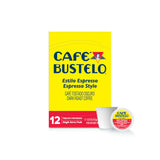 Café Bustelo Espresso Style Dark Roast, Single Serve Coffee Pods, 12 Count (Pack of 1)