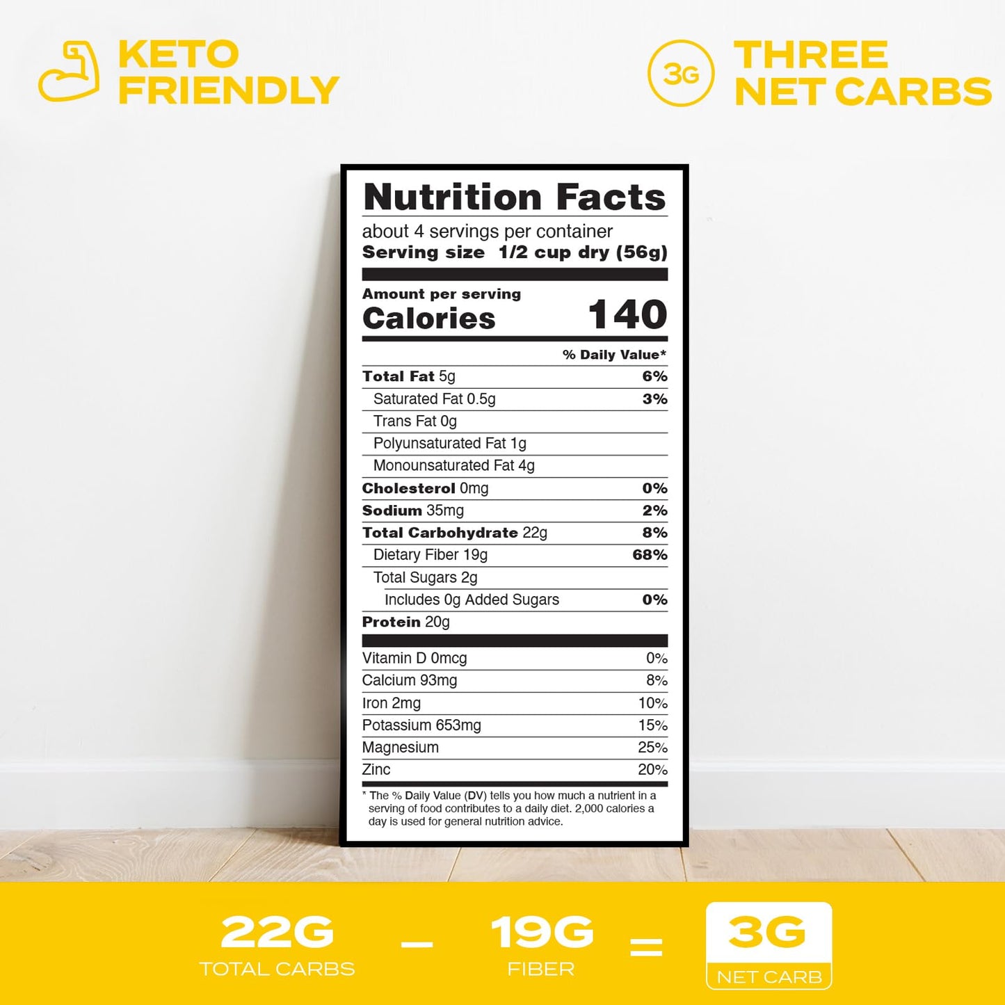 Aviate Keto Pasta Penne - Low Carb (3g Net) Lupini Penne Pasta - High Protein (20g) - Gluten-Free - Made with Lupin Flour [Plant Based Vegan]