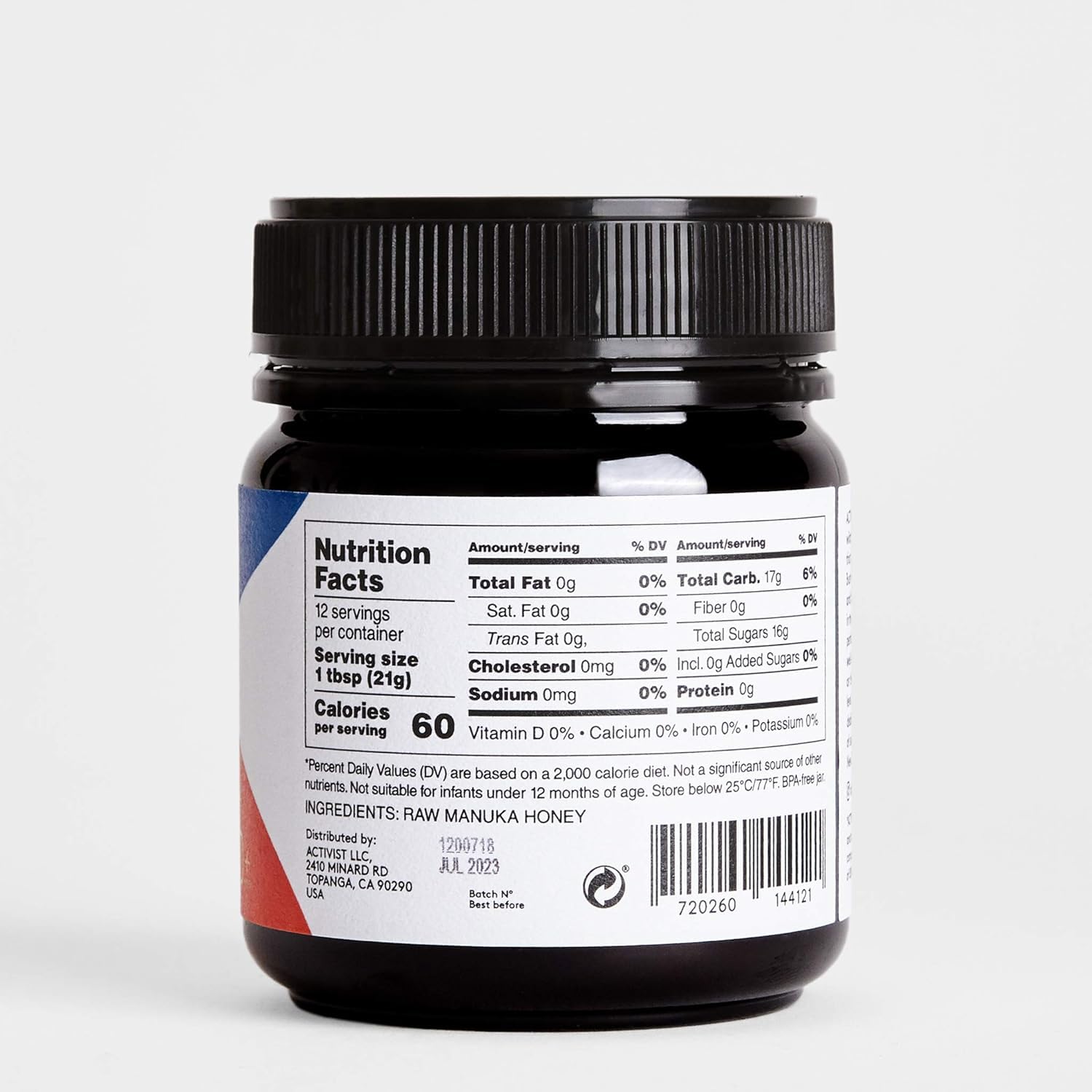 ACTIVIST Raw Manuka Honey 850+MGO | Product of New Zealand | Certified Non-GMO | BPA-Free Jar (8.8 oz| 250 g)