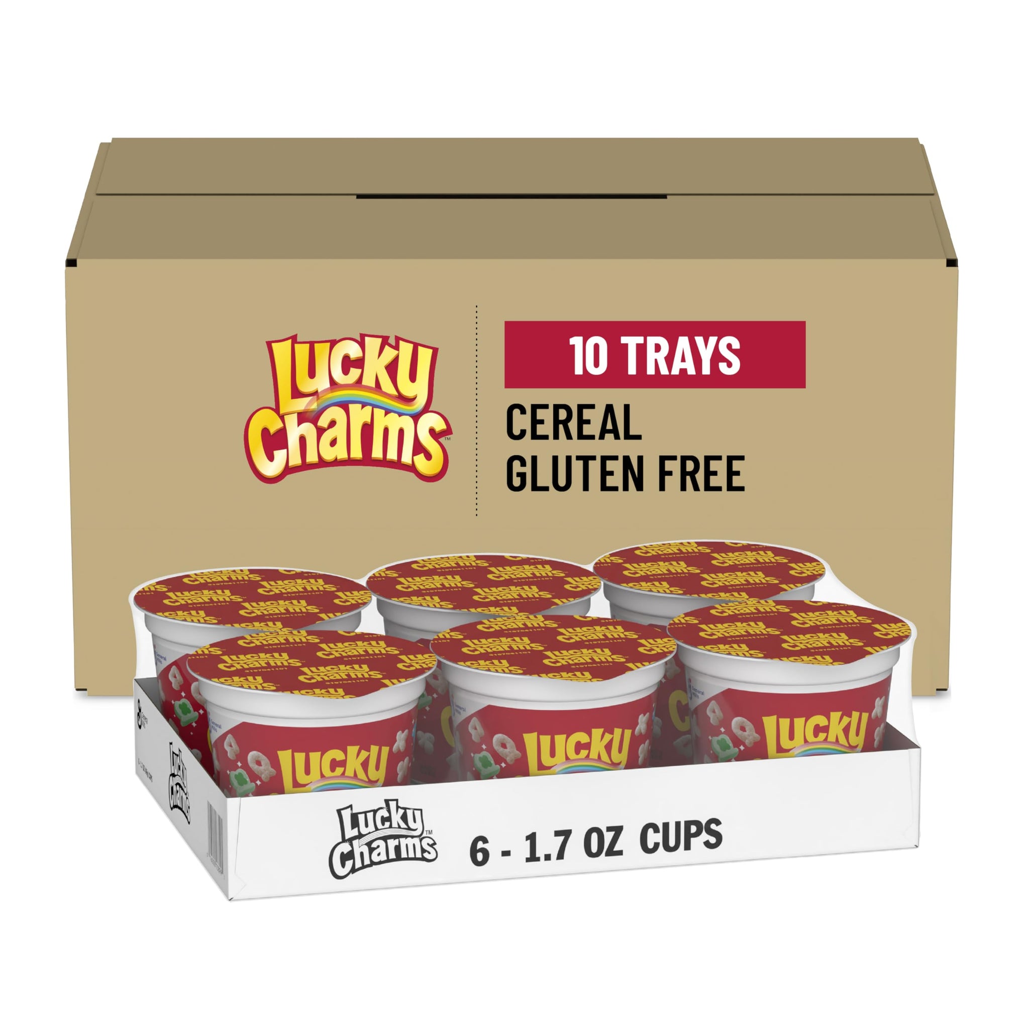 Lucky Charms Cereal, Single Serve Foodservice Cups, 60 Ct, 7.5 lb Case