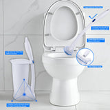 LufamlyGo Upgraded Disposable Toilet Brush and Holder Set, 50 Toilet Wand Refills with Thickened Cleaning Layer, Won't Fall Apart, Large Opening