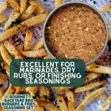 Gustus Vitae | Backyard BBQ Burgers & Fries Seasoning Set | Gourmet Gift