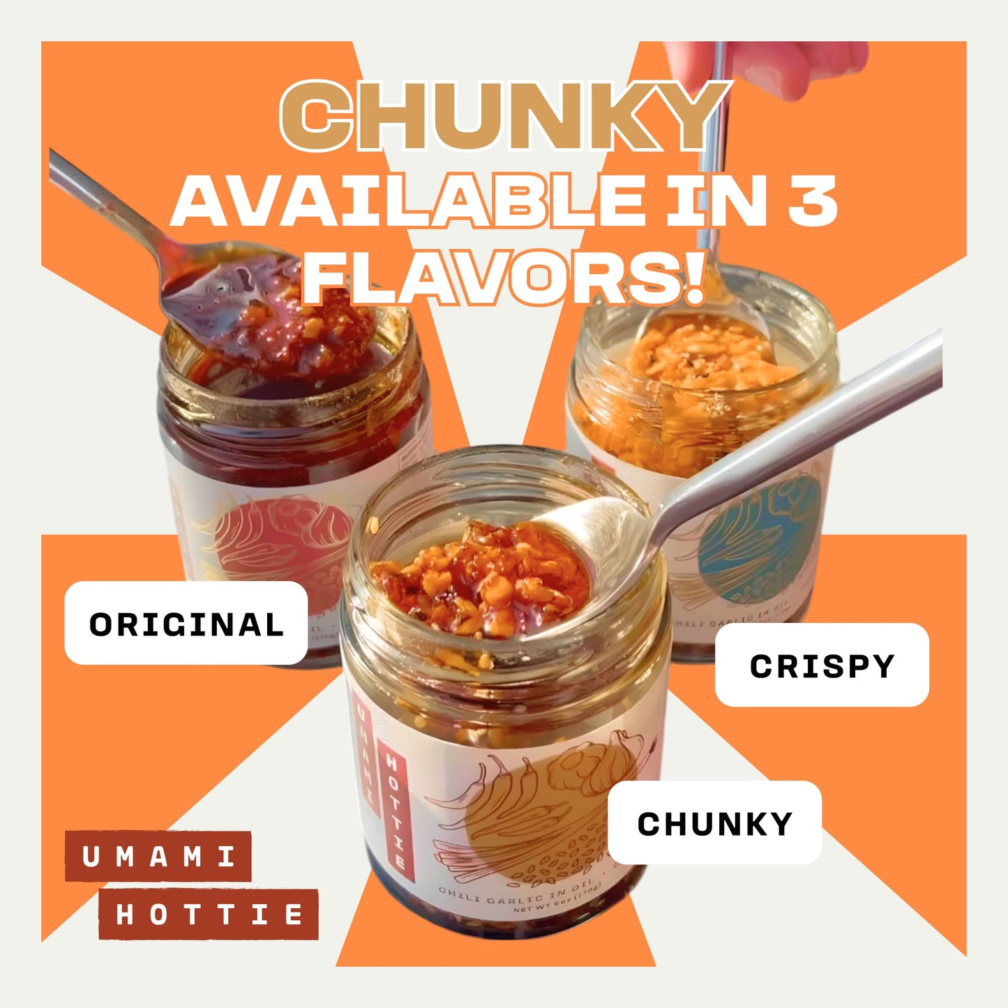 Chunky Garlic Chili Crisp - Flavor Bomb for Rice, Fried Chicken, Grilled Meats, Veggies & More! | Vegan, Gluten-Free, All-Natural | 6 oz