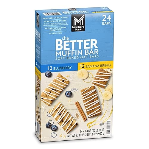 Member's Mark Better Muffin Bar Variety Pack, 1.4 Ounce (Pack of 24)
