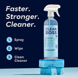 CleanBoss Botanical Disinfectant - Multi-Surface Cleaner - 128 oz - Kills 99.9% of Germs + Cold & Flu Viruses - Fresh Thyme Scent - No Rinse on Food