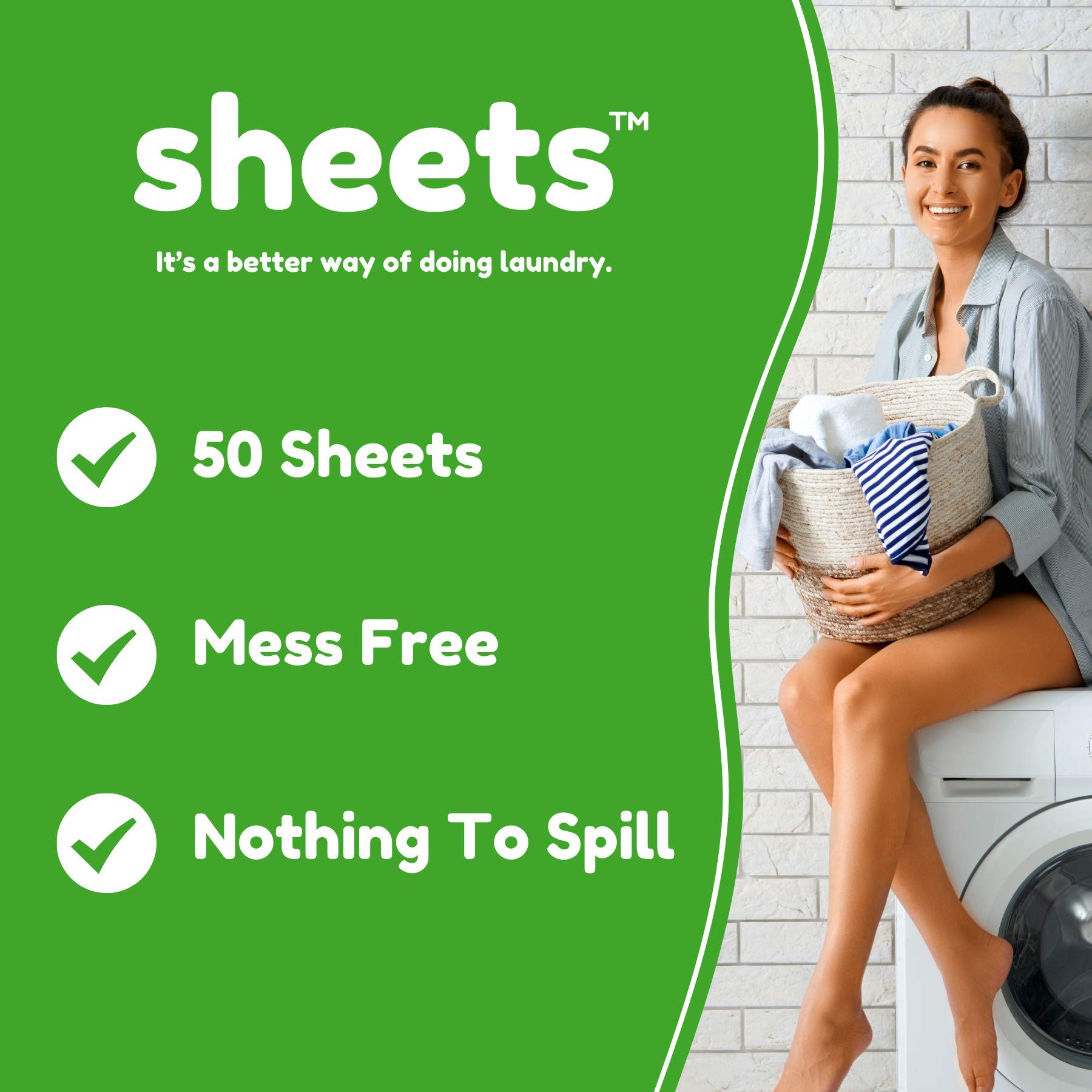 Sheets Laundry Club Bundle - 50 Pack (up to 100 loads) Fresh Linen Detergent Sheets & 40 Pack Vitality Dryer Sheets - New Liquidless Technology