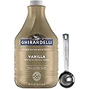 Ghirardelli Vanilla Sauce 87.3 Ounce Bottle with Ghirardelli Stamped Barista Spoon