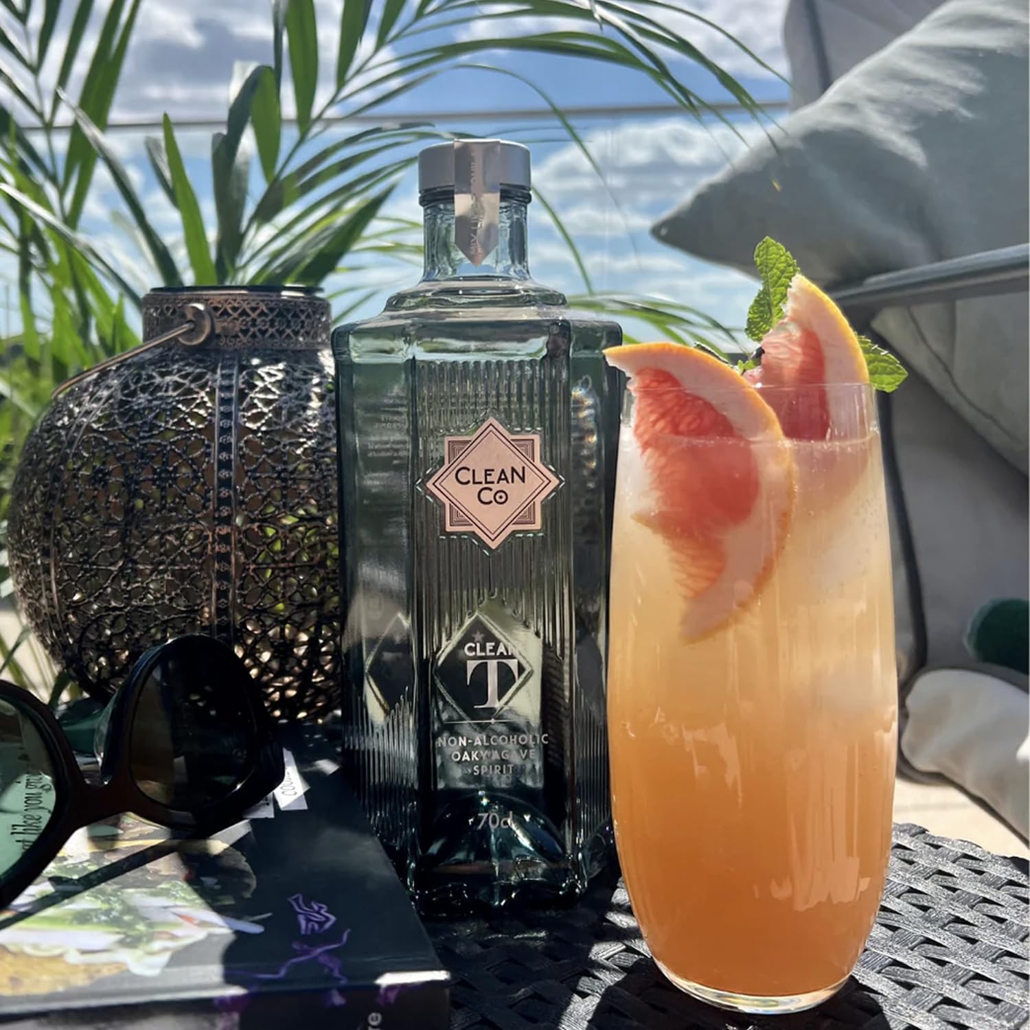 Clean Co Non-Alcoholic Gin & Tequila Alternative 700ml Bottles | Made in England | Premium Alcohol-Free Spirit | Sugar Free, Gluten Free Spirits