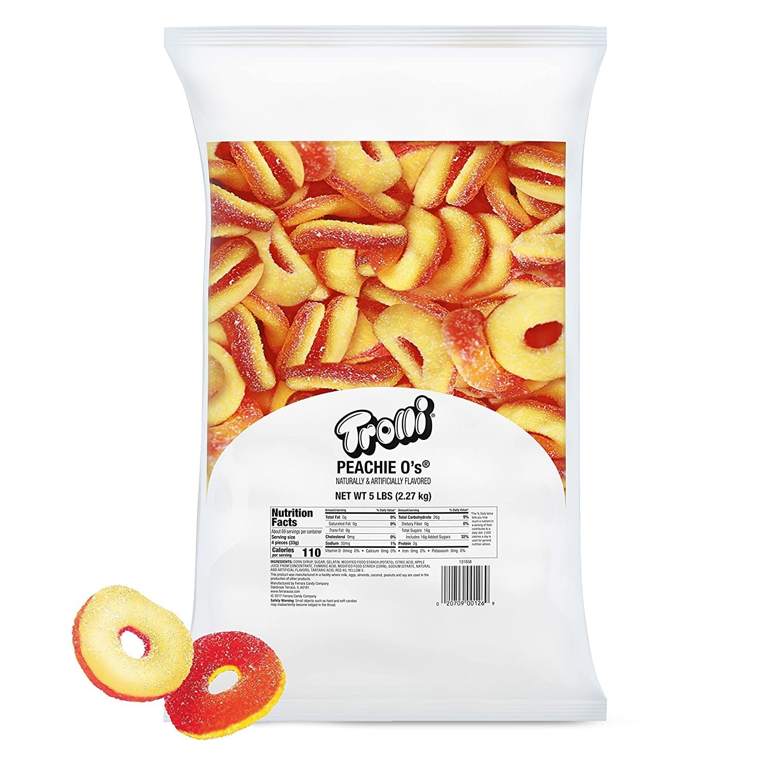 Trolli Peachie O's 5 lb. Bulk Bag