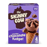 Skinny Cow Not Fudging Around Chocolate Fudge Low Fat Ice Cream Cones, (Frozen), (4 Count of 4 Fl Oz Cones) 16 Fl Oz (Packaging may vary)
