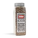 Badia Black Pepper Butcher Block, 16 oz - Coarse & Bold Pepper for Grilling, Cooking and Seasoning