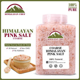 Himalayan Chef Pink Salt Coarse Grain, Plastic Jar 5 Lbs, Food Graded with Rich 84 Minerals, Pure 100% Natural Gourmet Pink Salt - Kosher Certified