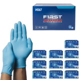 FIRST GLOVE Volt 6 Mil Blue Nitrile Disposable Gloves - 100 Count Small - Food Safe Medical Exam Grade Gloves for Cooking & Cleaning - Latex Free